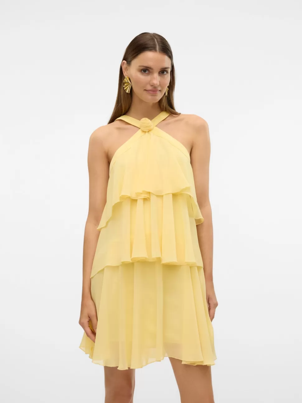 Klänningar | Festkläder^VERO MODA VMFELICIA Kort Klänning Pale Banana