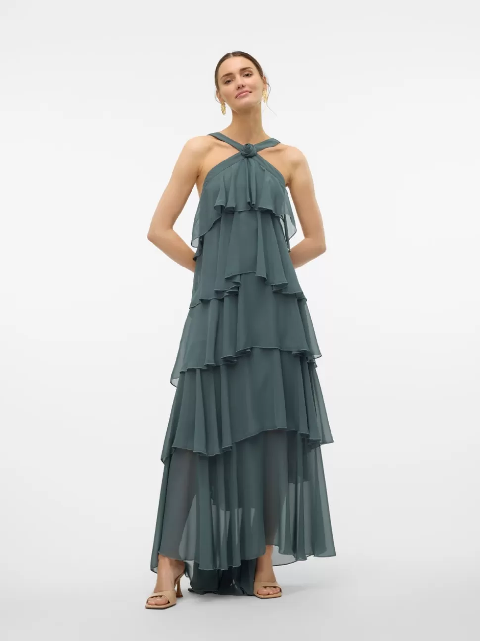 Klänningar | Festkläder^VERO MODA VMFELICIA Lång Klänning Balsam Green