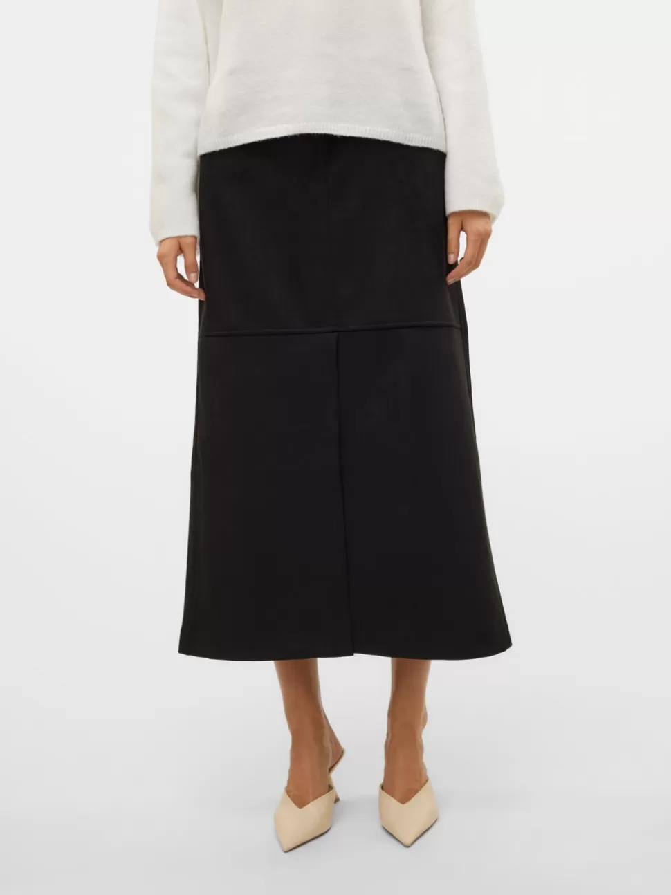 Kjolar^VERO MODA VMFIE Medelhög Midja Lång Kjol Black