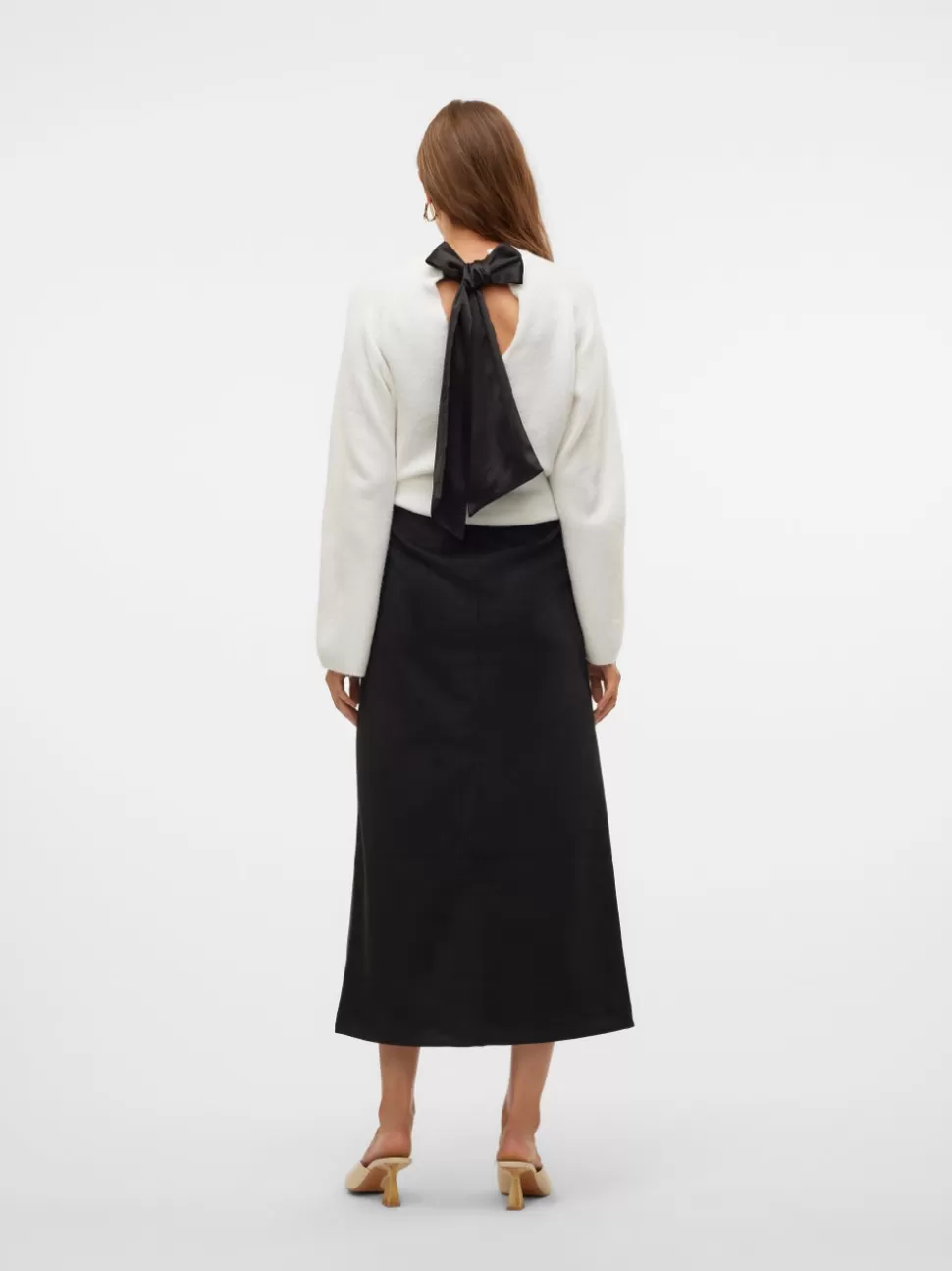 Kjolar^VERO MODA VMFIE Medelhög Midja Lång Kjol Black