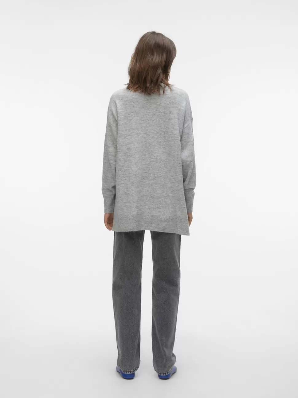 Stickat | Basics^VERO MODA VMFILUCA Pullover Light Grey Melange
