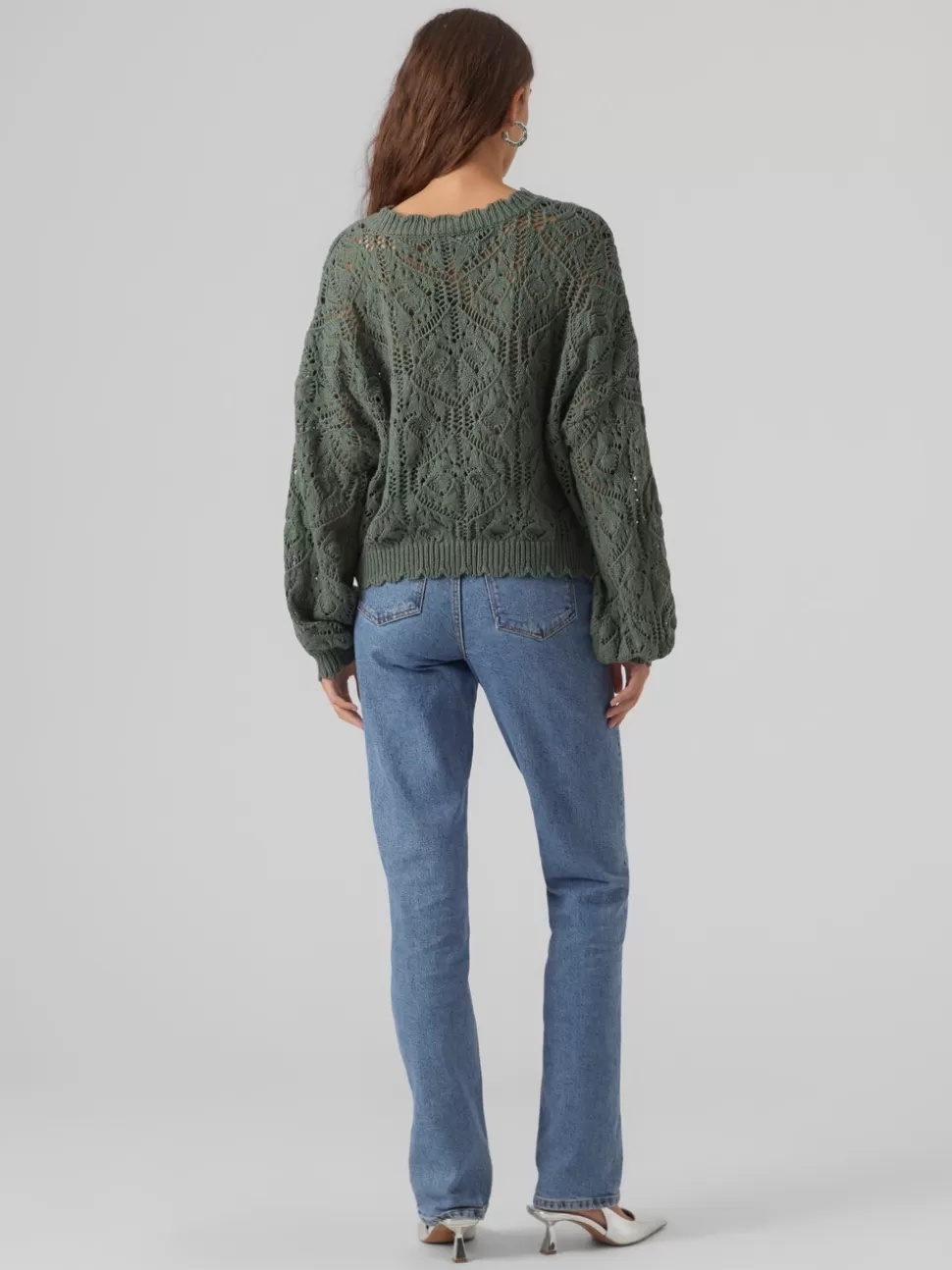 Stickat^VERO MODA VMFIOLA Pullover Laurel Wreath