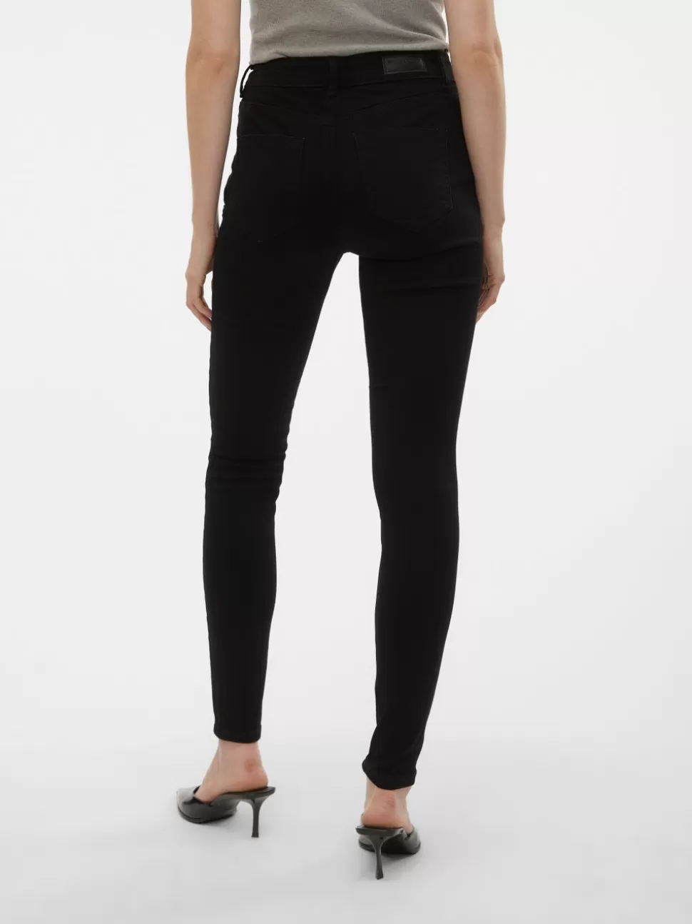 Jeans^VERO MODA VMFLASH Medelhög Midja Skinny Fit Jeans Black Denim