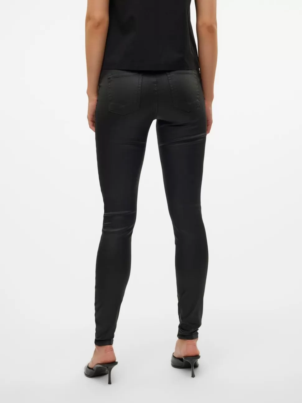 Jeans^VERO MODA VMFLASH Medelhög Midja Skinny Fit Jeans Black