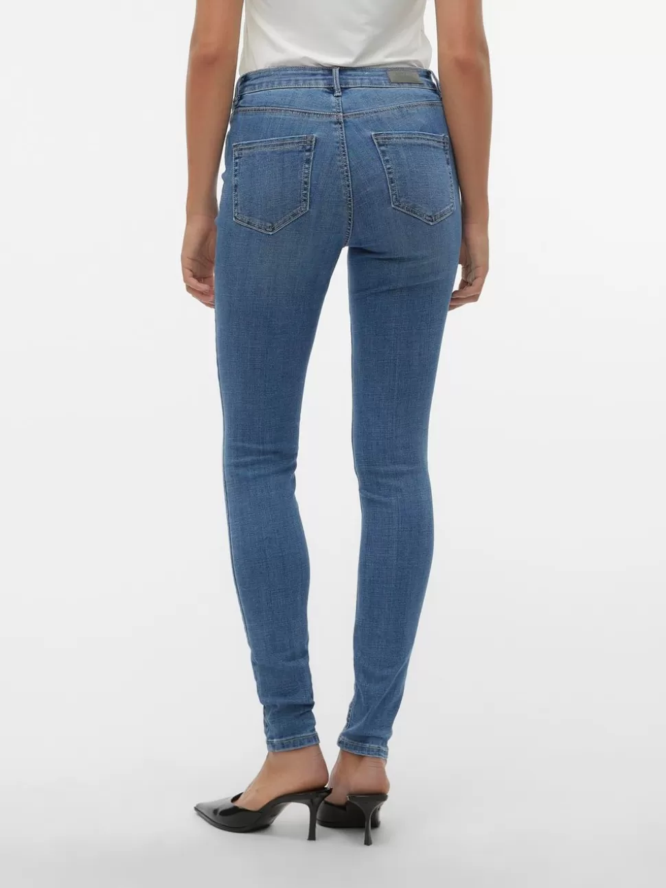 Jeans | Basics^VERO MODA VMFLASH Medelhög Midja Skinny Fit Jeans Medium Blue Denim