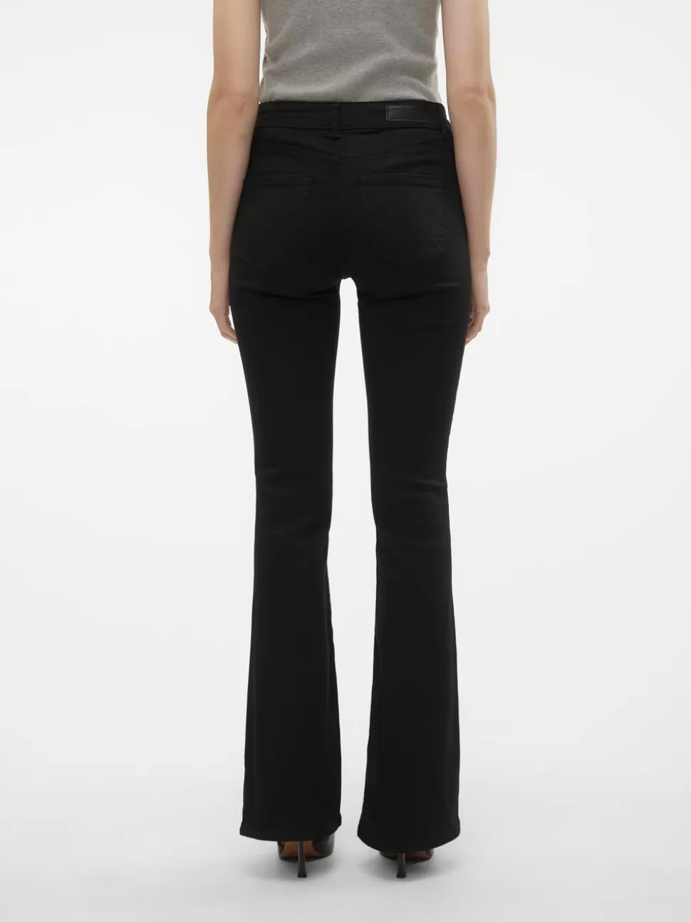 Jeans | Hemmakläder^VERO MODA VMFLASH Medelhög Midja Utsvängd Passform Jeans Black