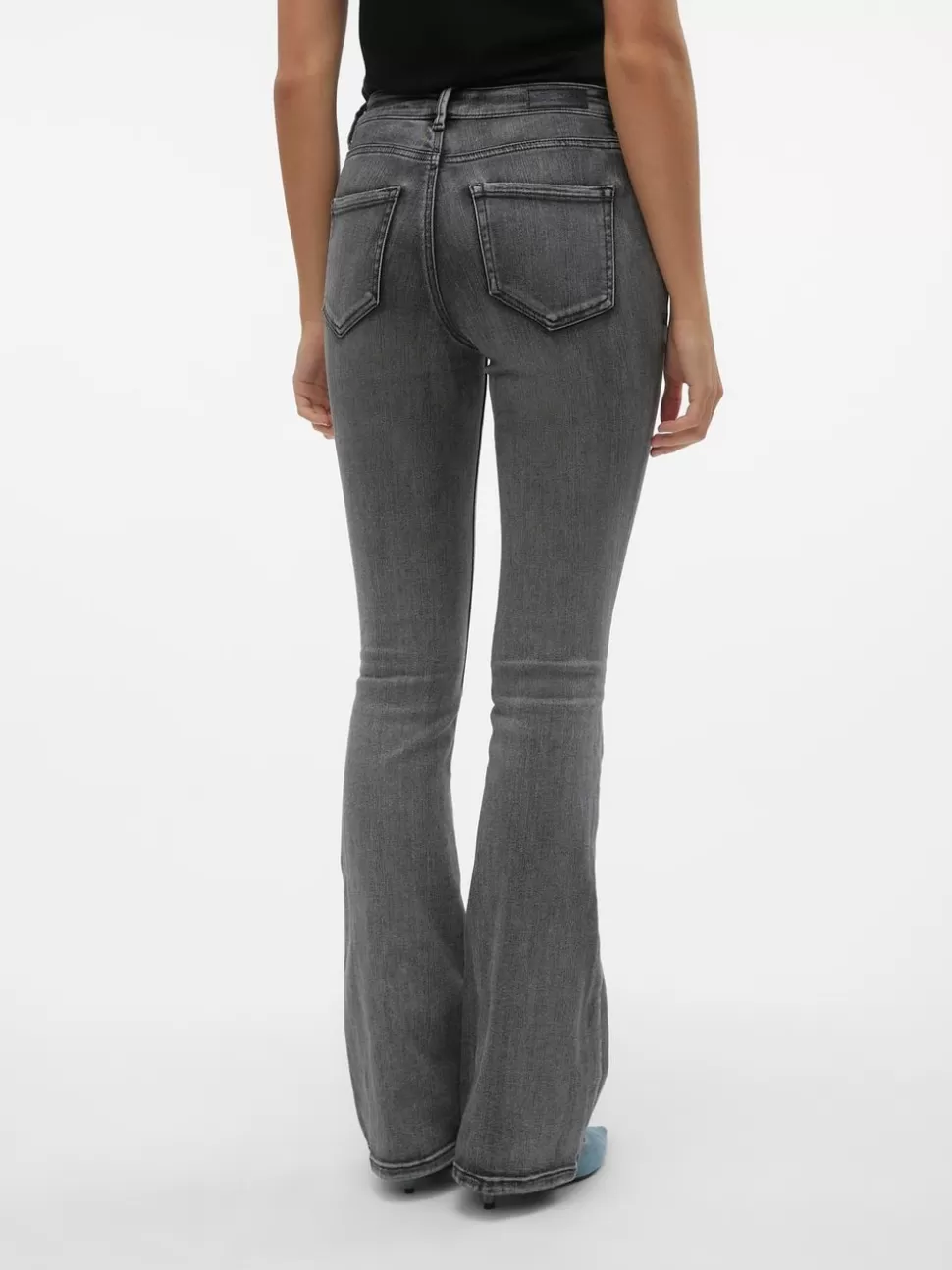 Jeans | Basics^VERO MODA VMFLASH Medelhög Midja Utsvängd Passform Jeans Medium Grey Denim