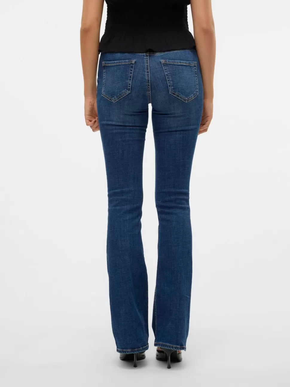 Jeans | Hemmakläder^VERO MODA VMFLASH Medelhög Midja Utsvängd Passform Jeans Dark Blue Denim