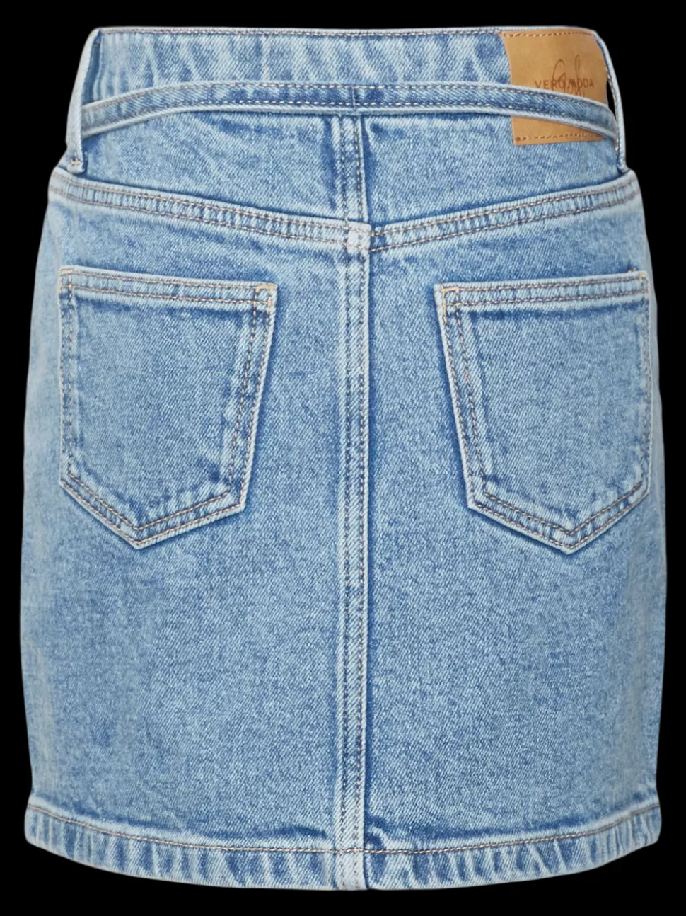 Kjolar | Underdelar^VERO MODA VMFLORA Medelhög Midja Kort Kjol Light Blue Denim