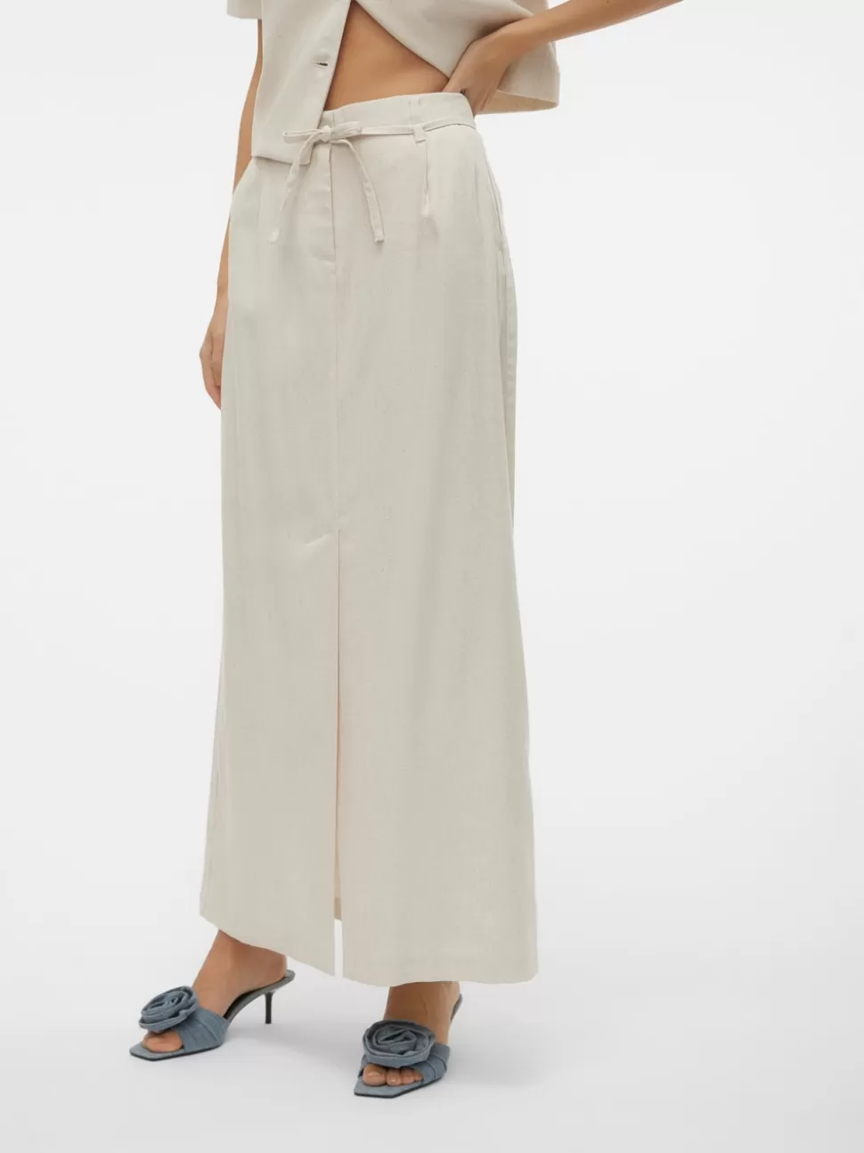 Kjolar^VERO MODA VMFLORENCE Hög Midja Lång Kjol Birch
