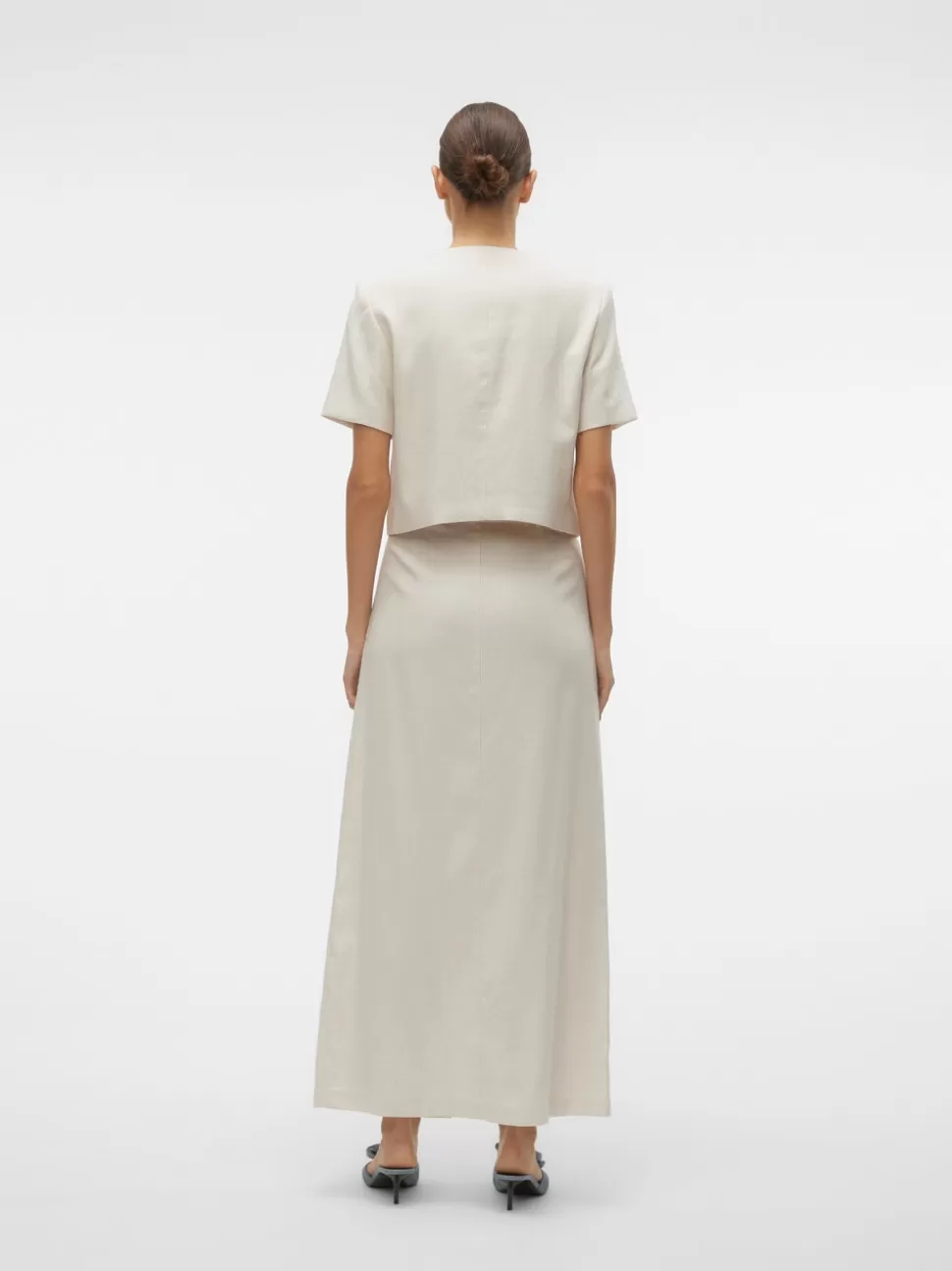 Kjolar^VERO MODA VMFLORENCE Hög Midja Lång Kjol Birch