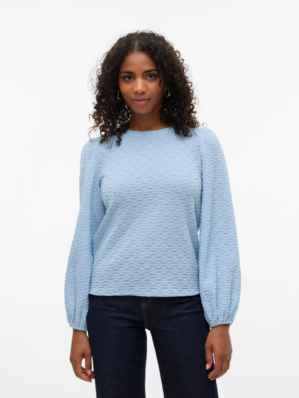 Toppar^VERO MODA VMFLOWER Topp Cashmere Blue