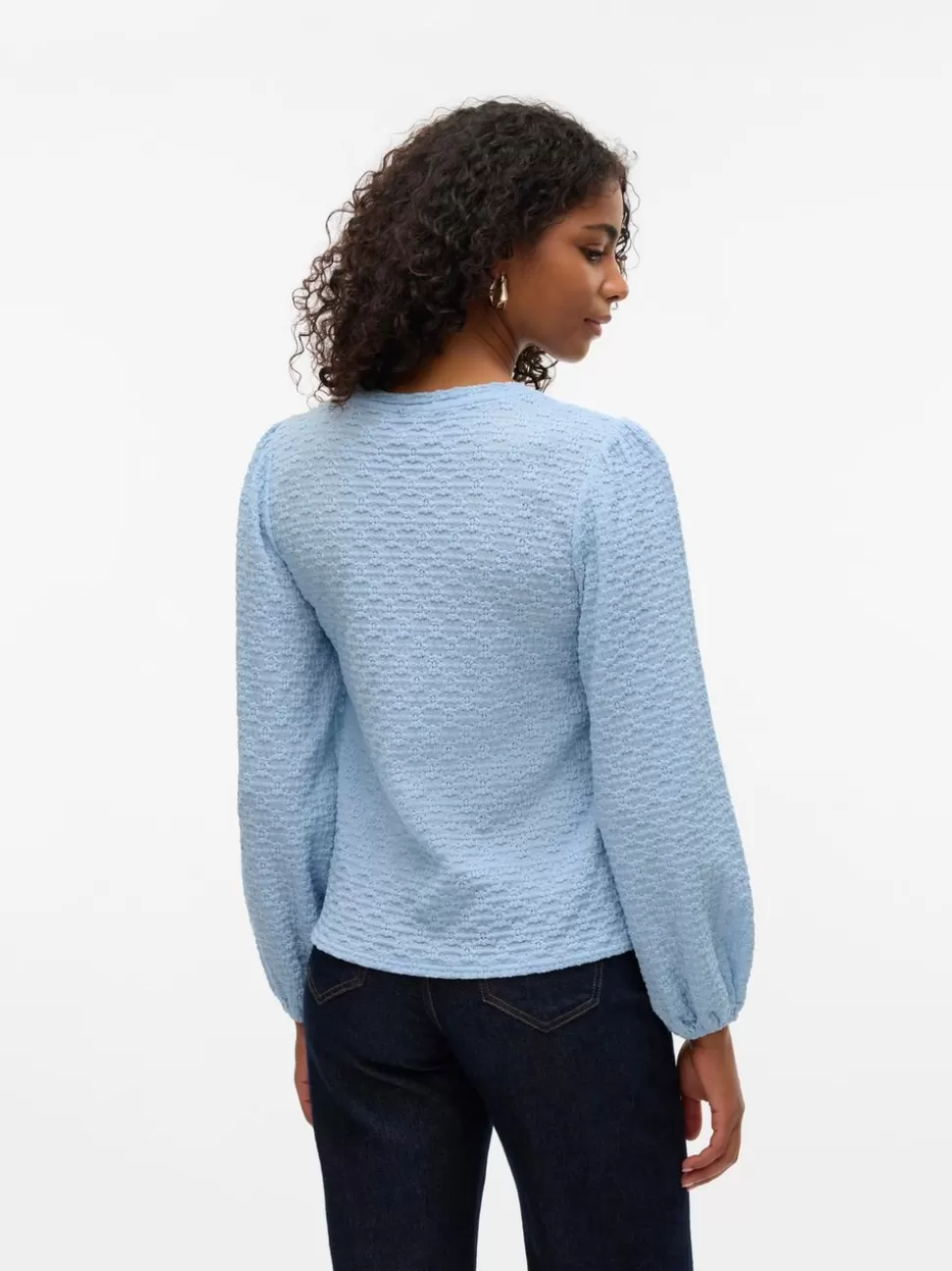 Toppar^VERO MODA VMFLOWER Topp Cashmere Blue