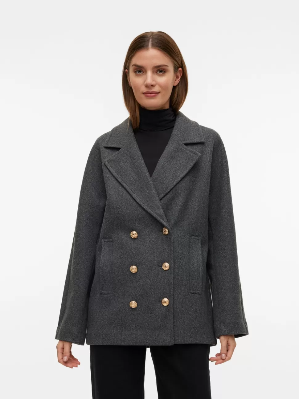 Jackor^VERO MODA VMFORTUNE Jacka Dark Grey Melange