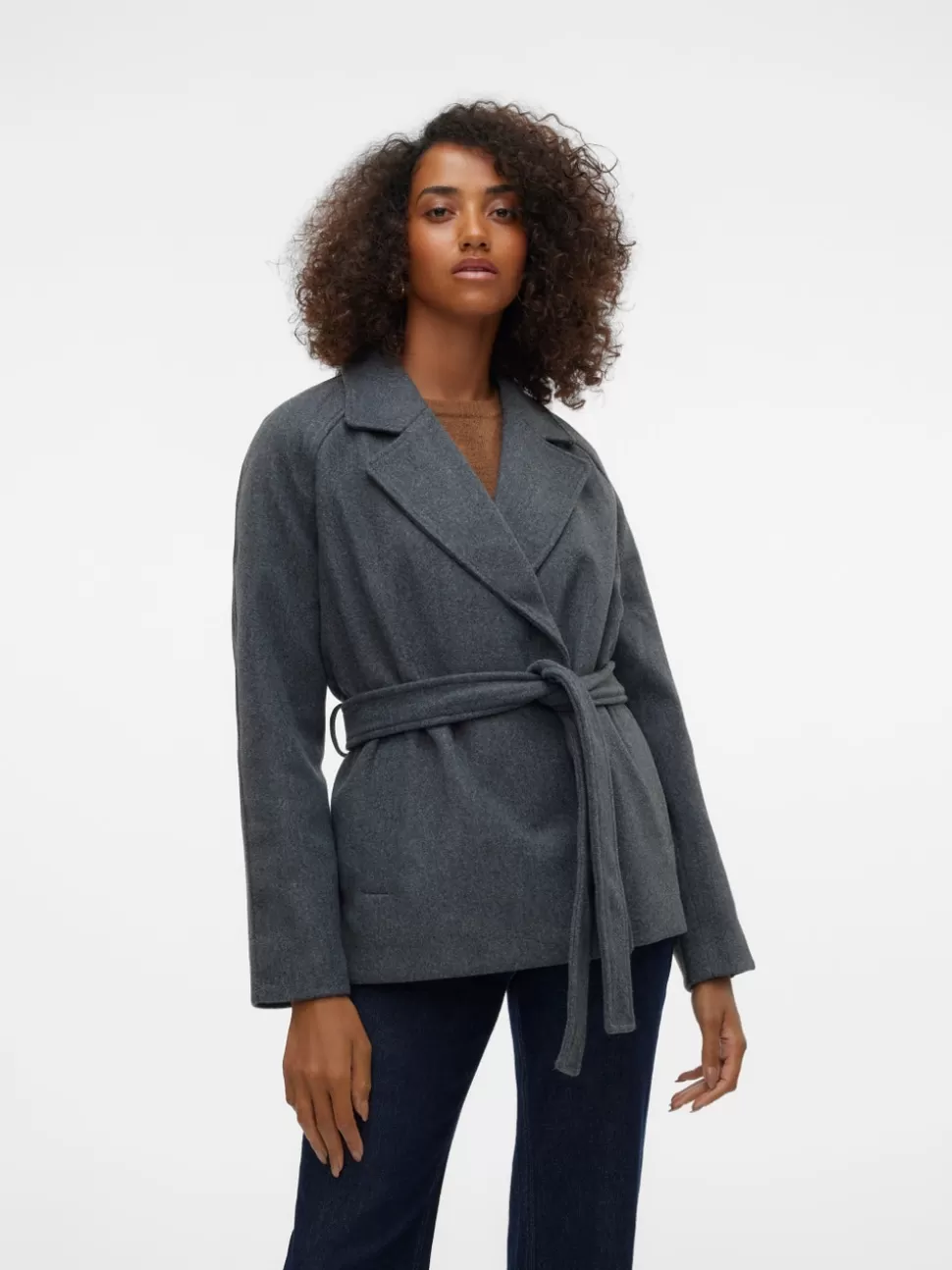 Jackor^VERO MODA VMFORTUNEAYA Jacka Dark Grey Melange