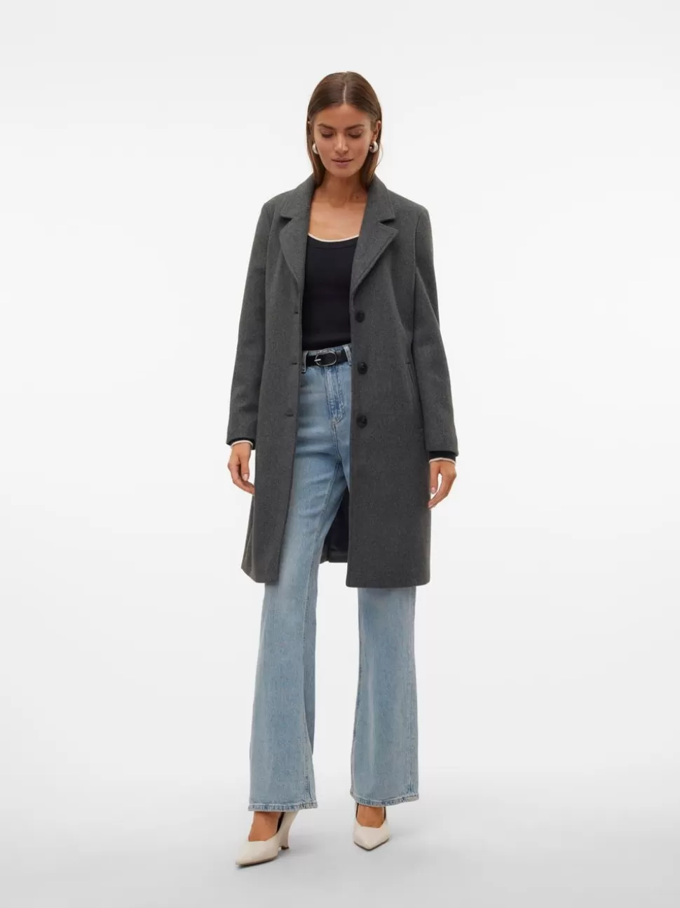 Jackor^VERO MODA VMFORTUNESARA Rock Dark Grey Melange