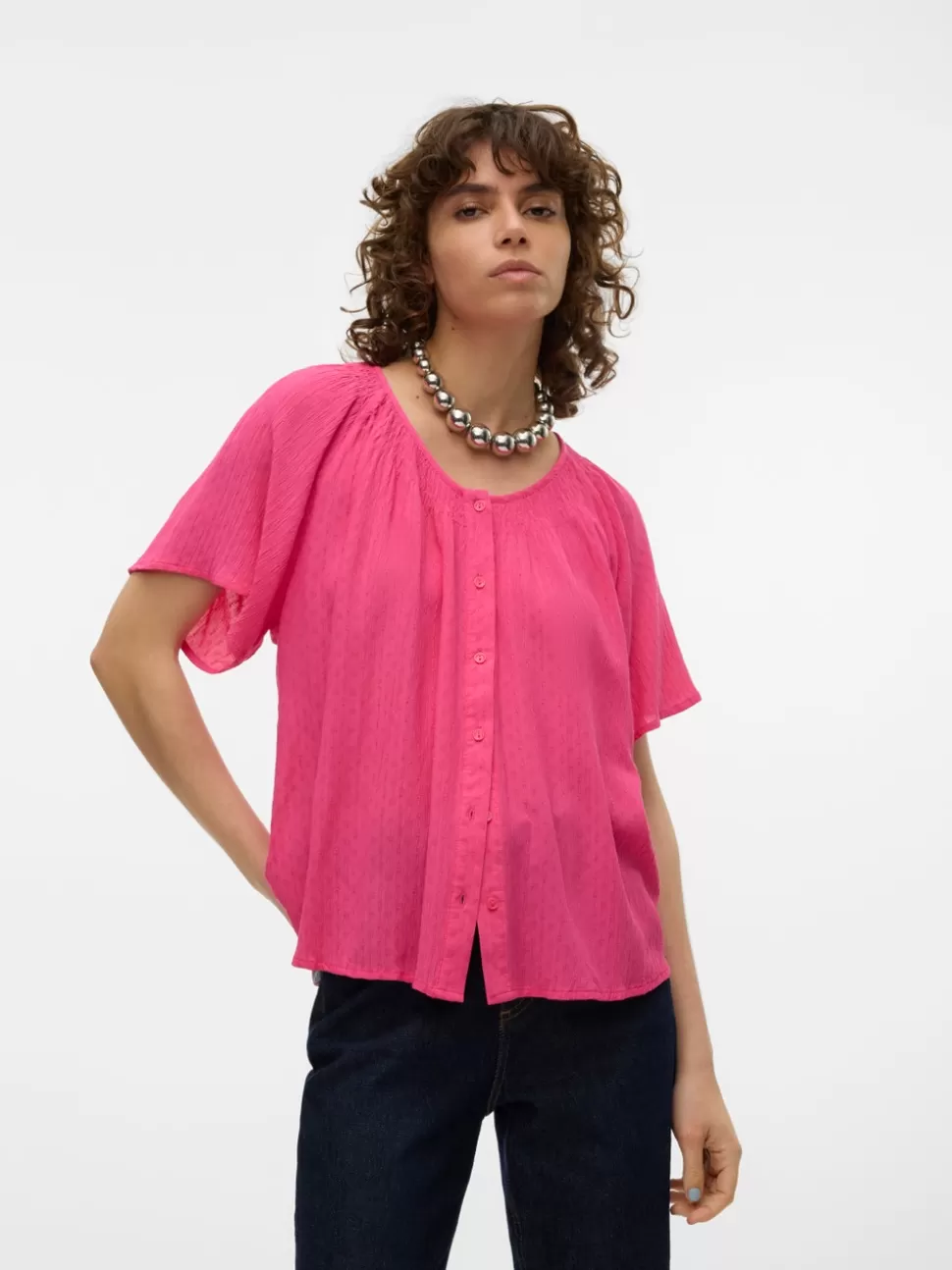 Toppar^VERO MODA VMGABBI Topp Raspberry Sorbet