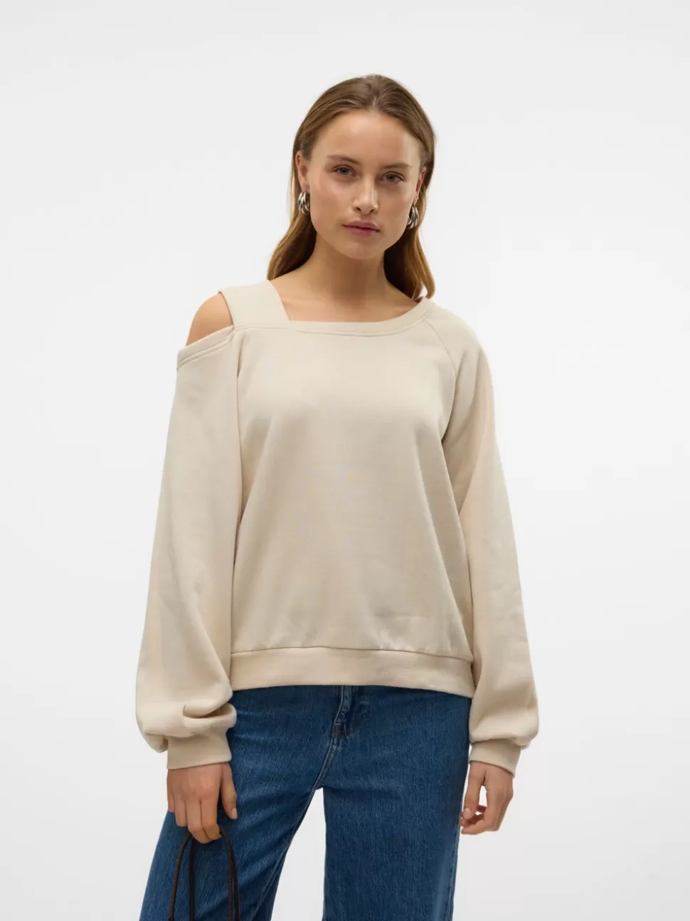 Sweatshirts | Hemmakläder^VERO MODA VMGINA Sweatshirt Oatmeal