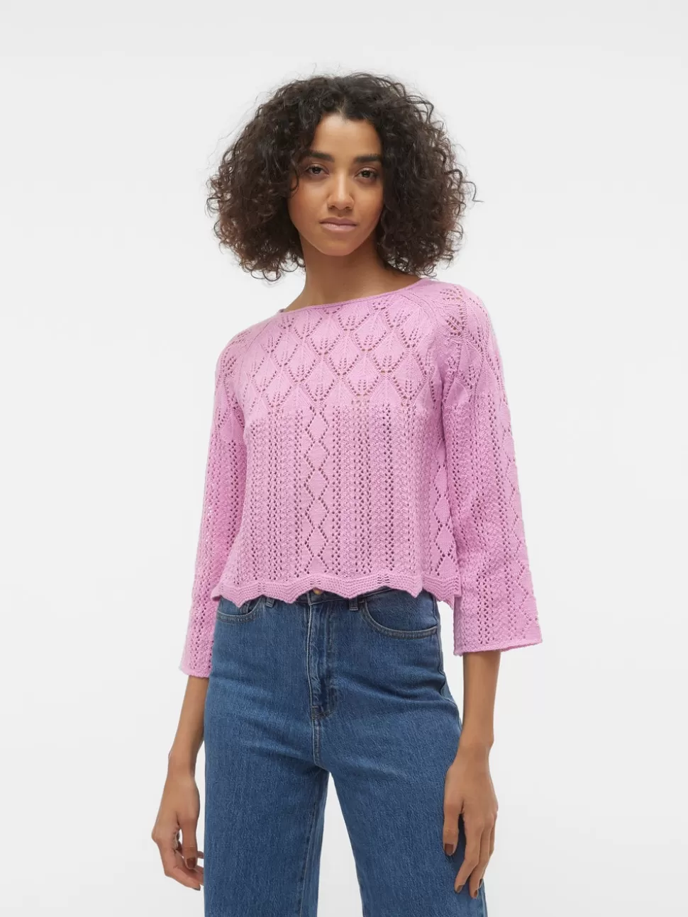 Stickat | Basics^VERO MODA VMGINGER Pullover Pastel Lavender