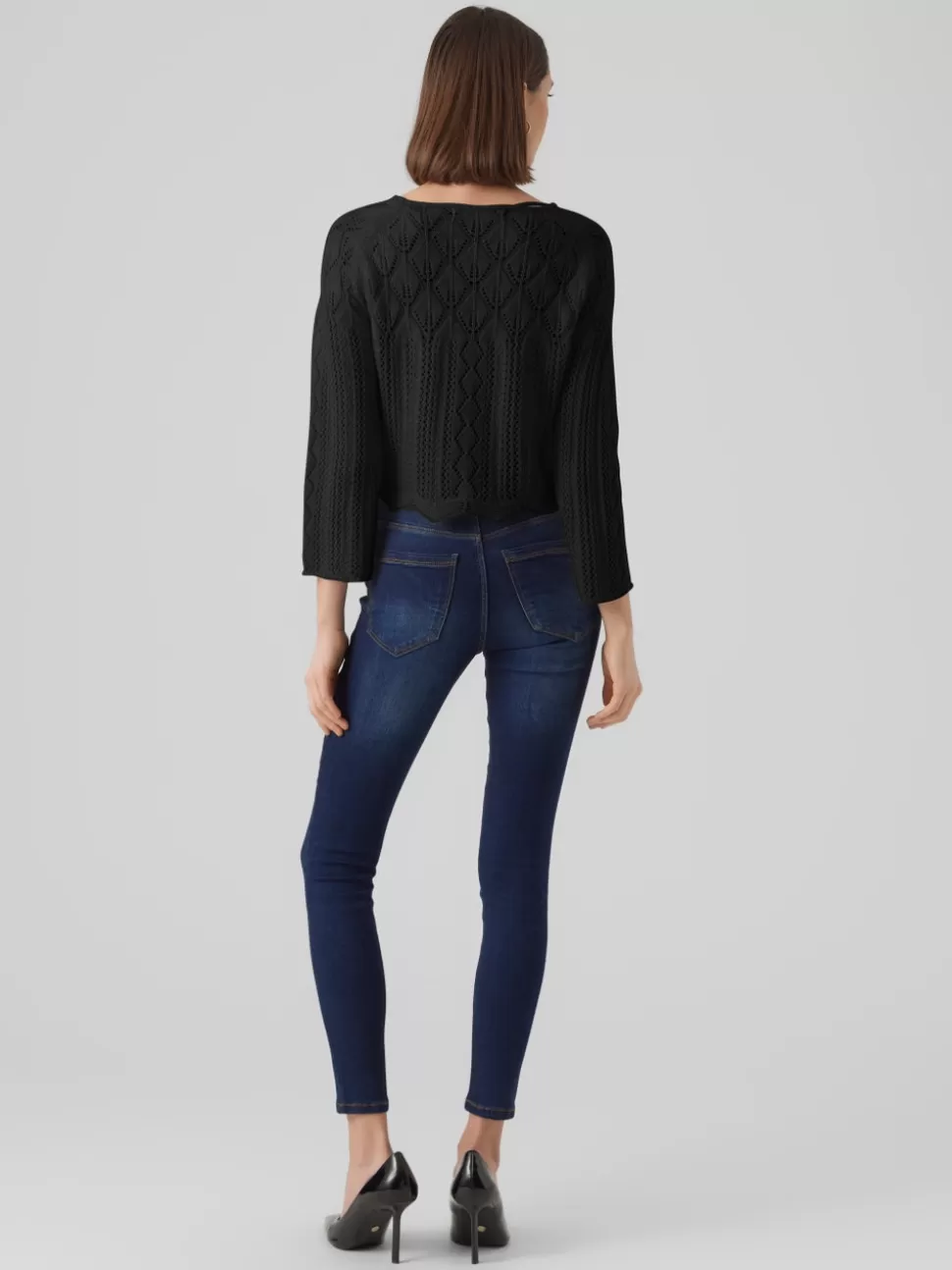 Stickat | Basics^VERO MODA VMGINGER Pullover Black
