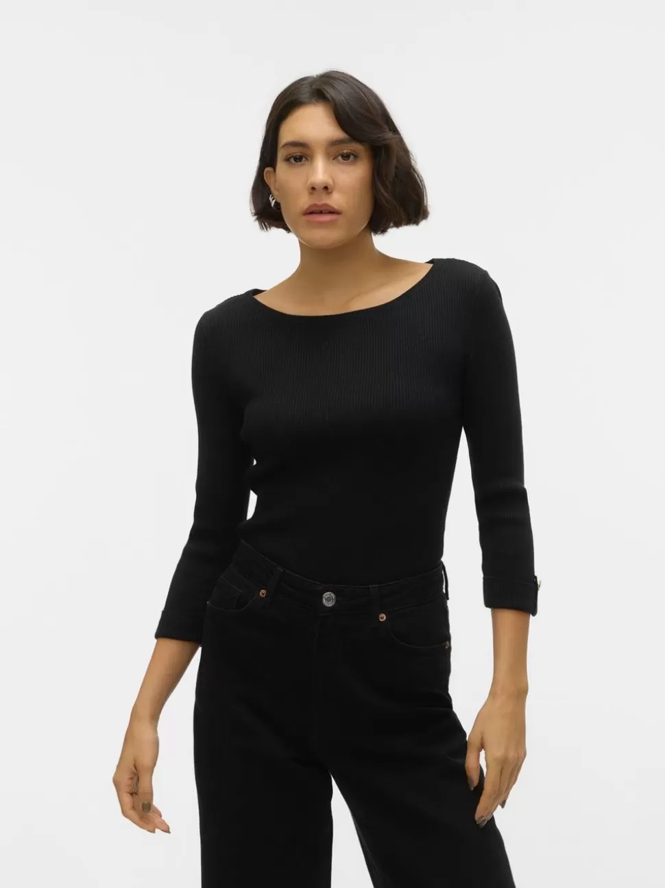 Stickat | Basics^VERO MODA VMGIZELLE Pullover Black