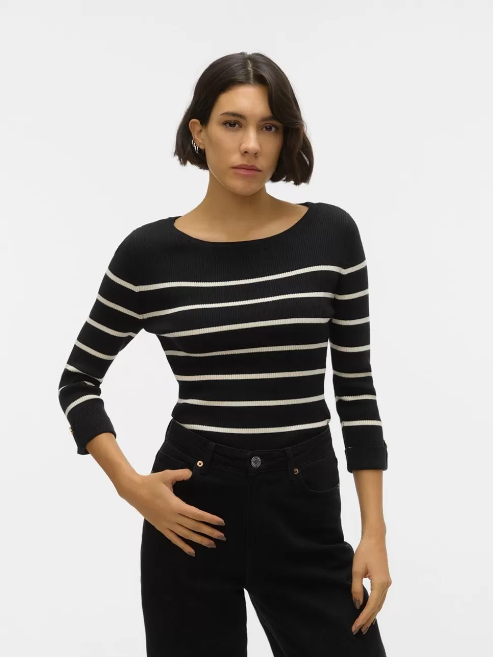 Stickat | Basics^VERO MODA VMGIZELLE Pullover Black
