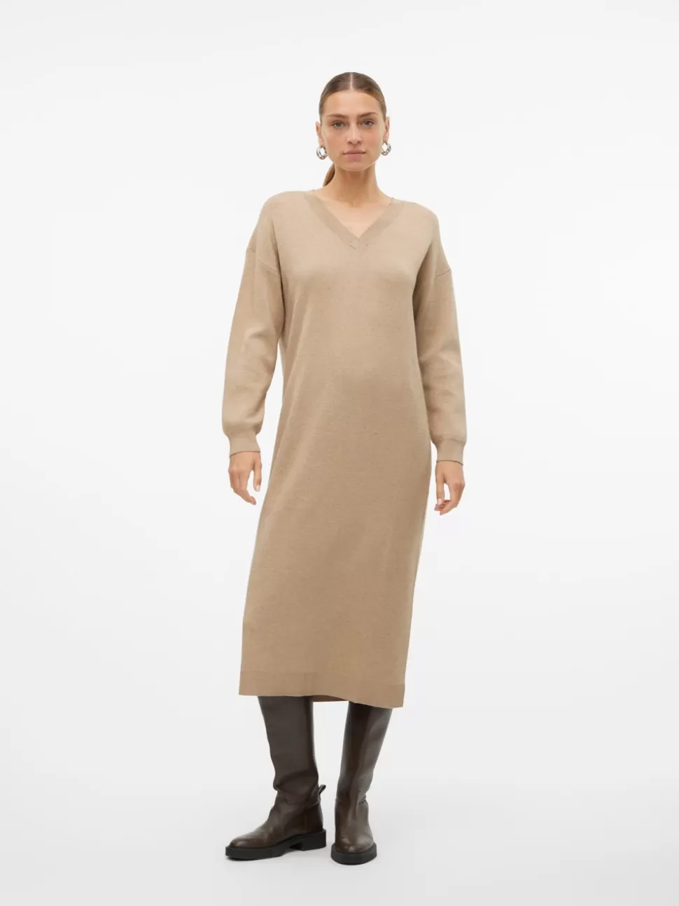 Klänningar^VERO MODA VMGOLD Lång Klänning Silver Mink