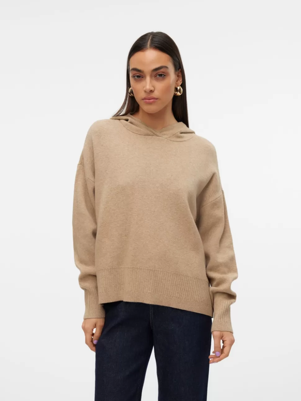 Stickat^VERO MODA VMGOLD Pullover Silver Mink