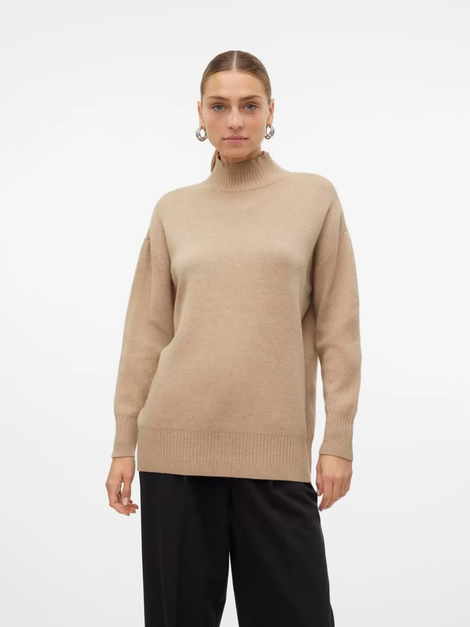 Stickat^VERO MODA VMGOLD Pullover Silver Mink