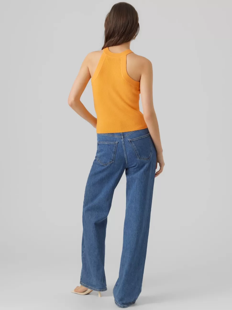 Stickat | Toppar^VERO MODA VMGOLD Pullover Mock Orange