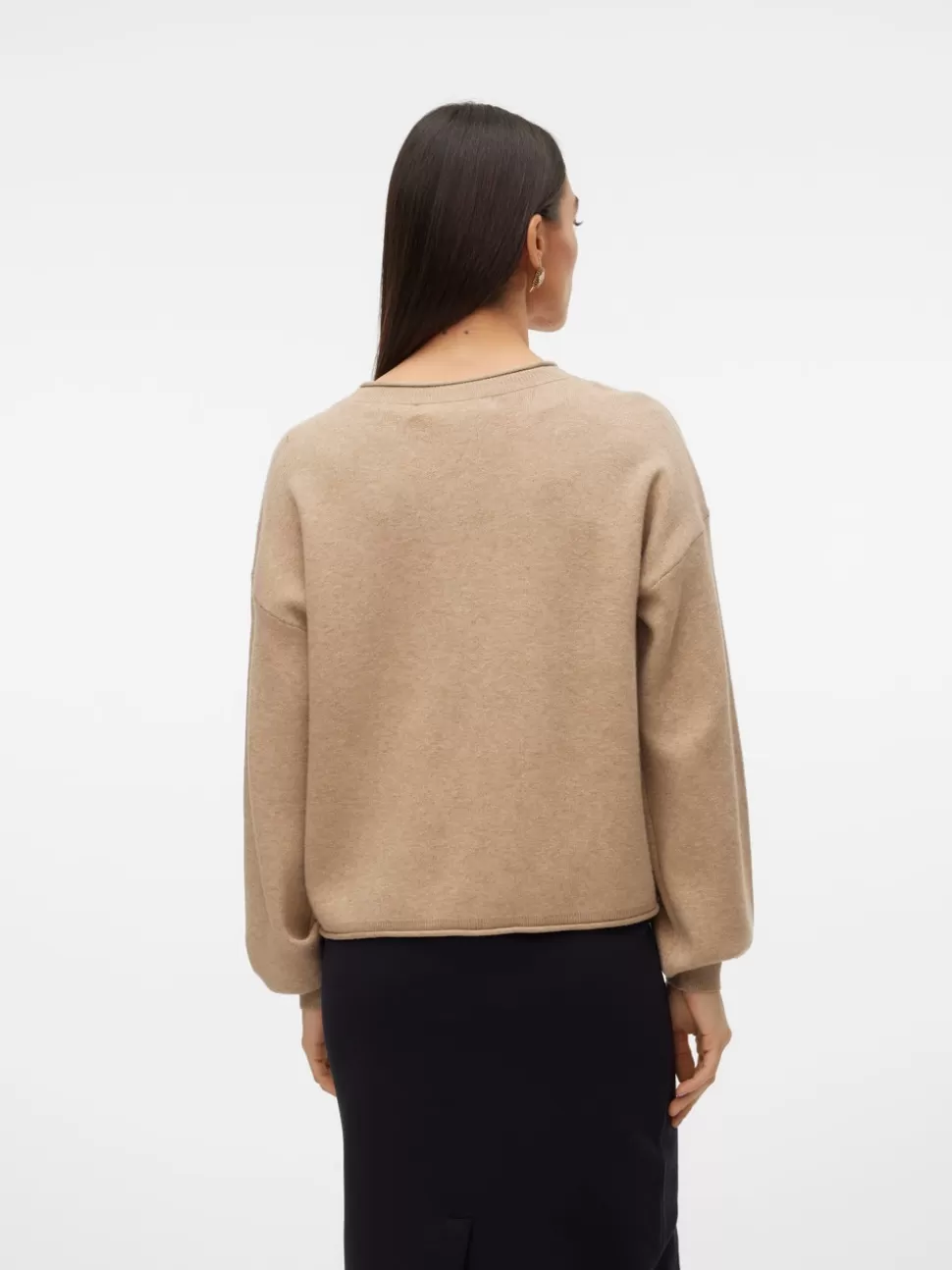 Stickat^VERO MODA VMGOLD Stickad Kofta Silver Mink