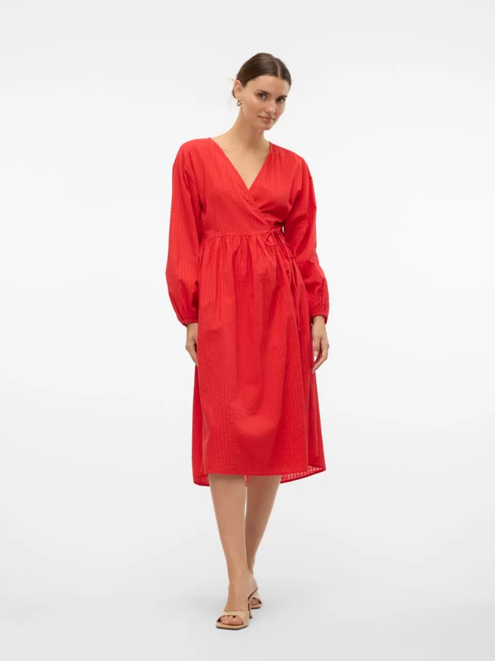 Klänningar^VERO MODA VMGUNILLA Lång Klänning High Risk Red