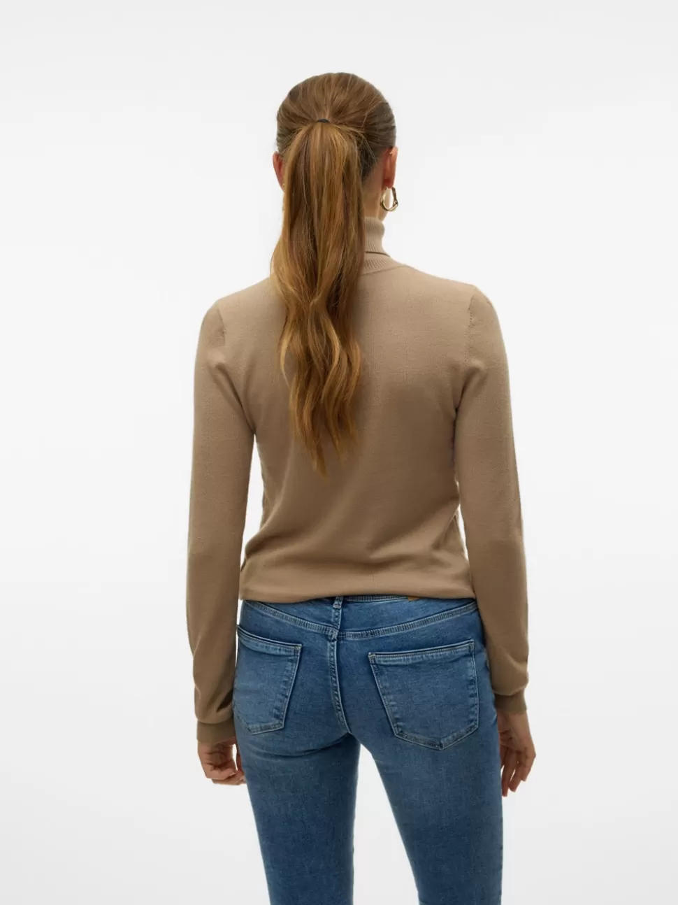 Stickat^VERO MODA VMHAPPINESS Pullover Silver Mink