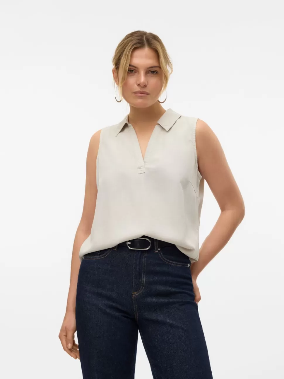 Toppar^VERO MODA VMHARPER Topp Silver Lining