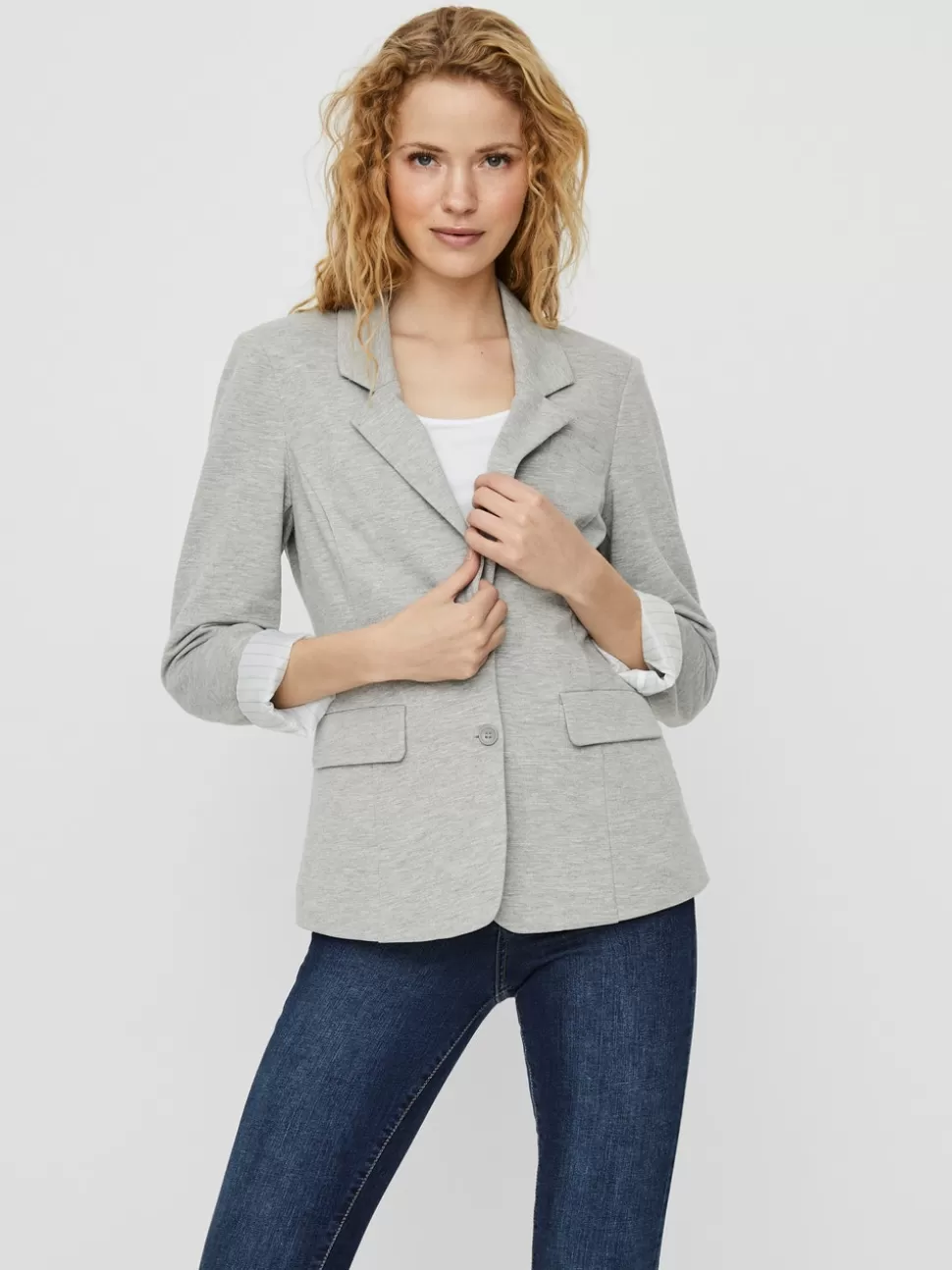 Kavajer | Basics^VERO MODA VMHARUKI Kavaj Light Grey Melange
