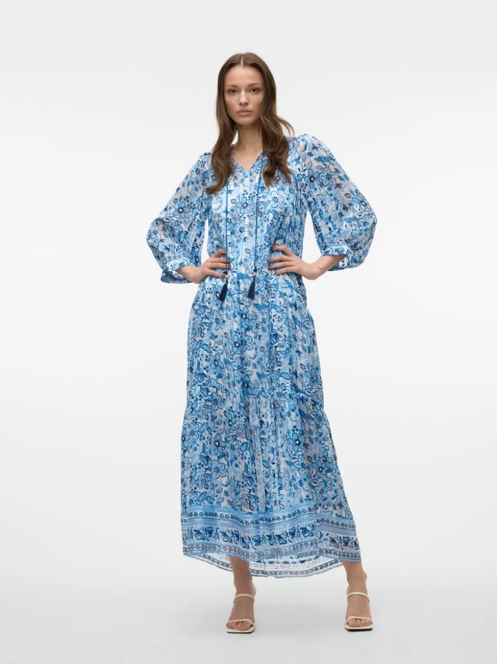 Klänningar^VERO MODA VMHEDI Lång Klänning Ibiza Blue