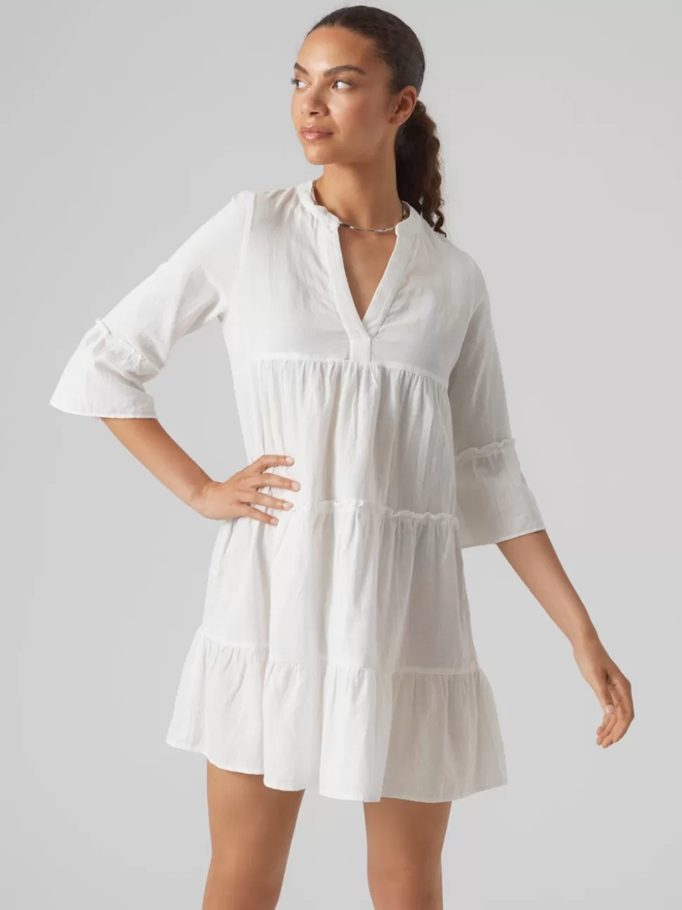 Klänningar | Basics^VERO MODA VMHELI Kort Klänning Snow White