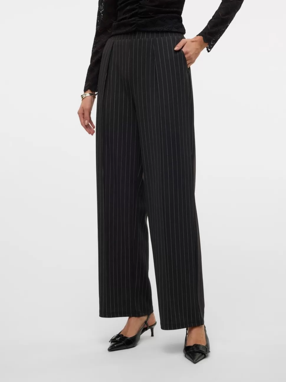 Festkläder | Byxor^VERO MODA VMHENNA Hög Midja Byxor Obsidian
