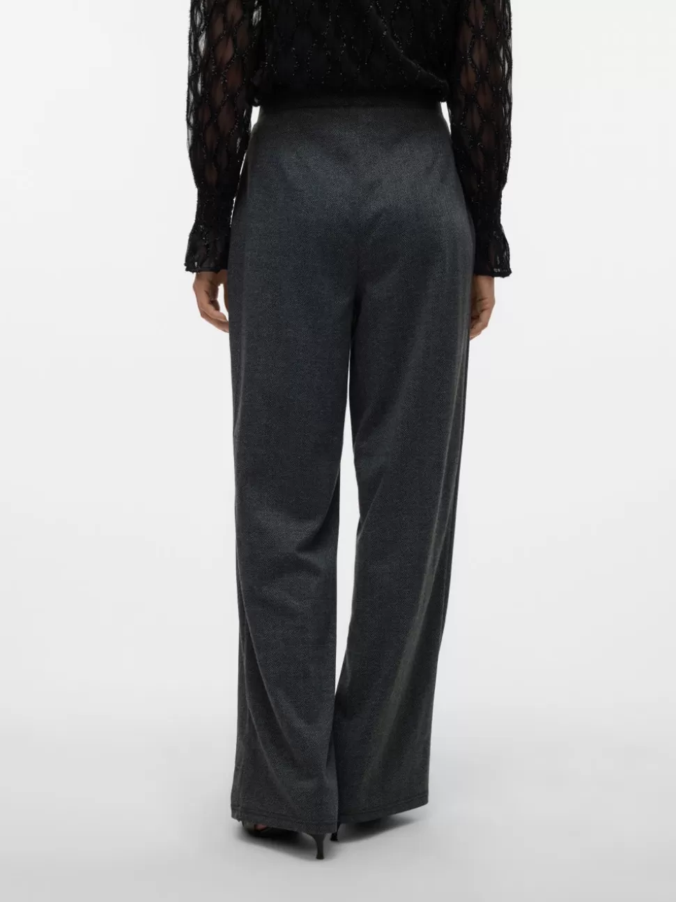 Festkläder | Byxor^VERO MODA VMHENNA Hög Midja Byxor Dark Grey Melange