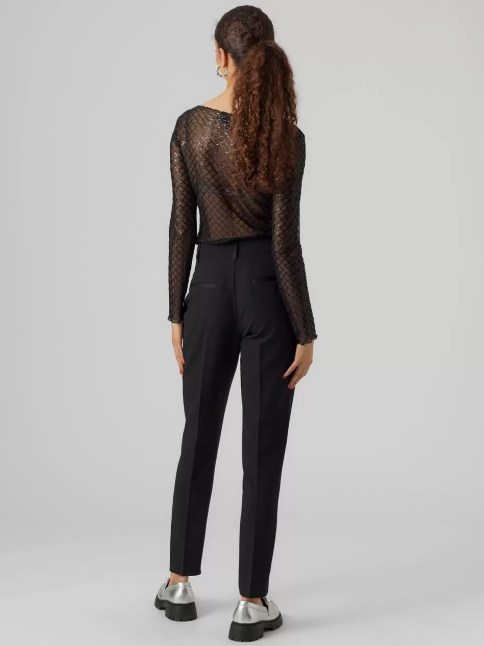 Byxor^VERO MODA VMHOLLY Hög Midja Byxor Black