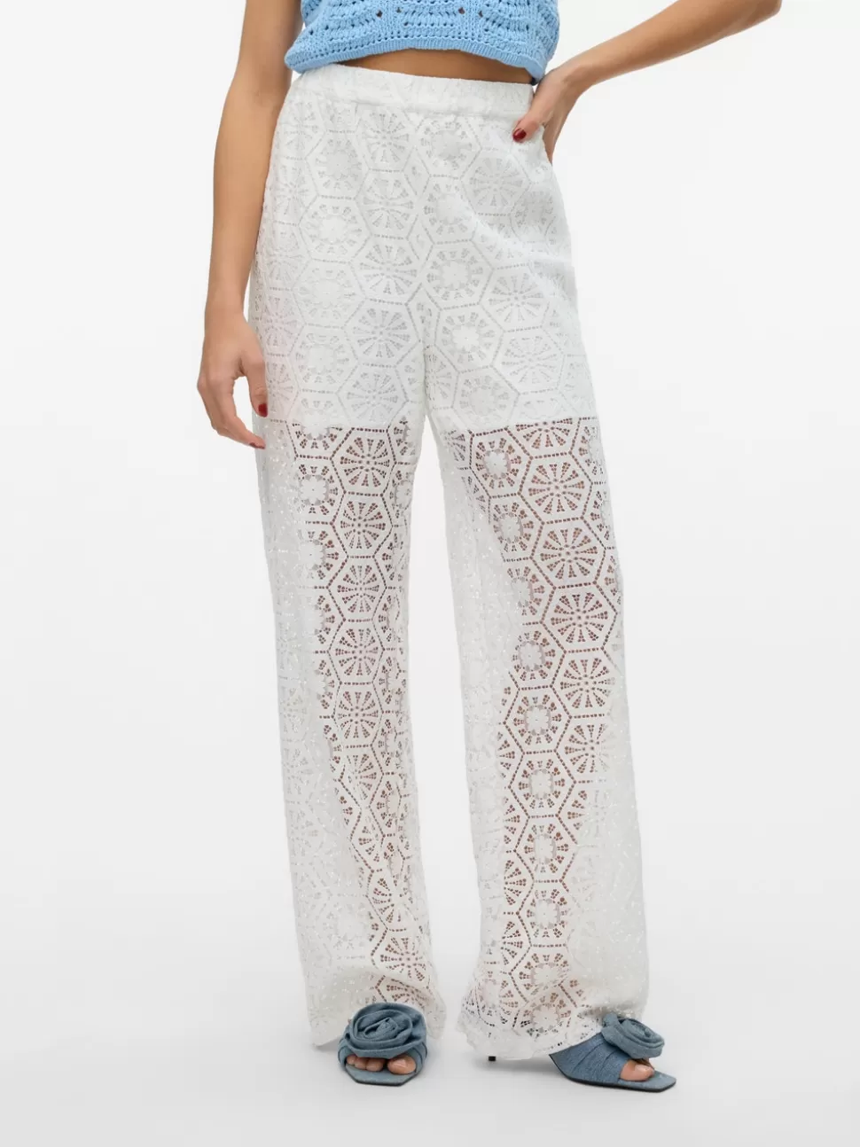 Festkläder | Byxor^VERO MODA VMHONEY Hög Midja Byxor Snow White