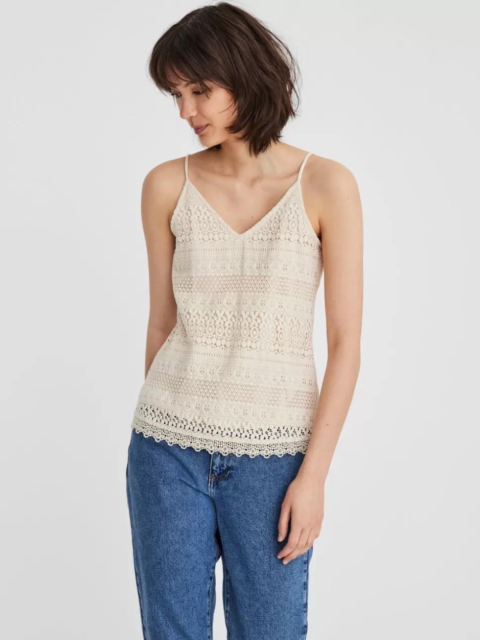 Toppar | Basics^VERO MODA VMHONEY Linne Sandshell