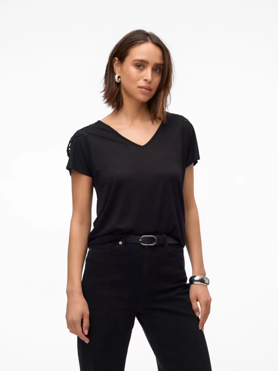 Toppar^VERO MODA VMILSA T-shirt Black