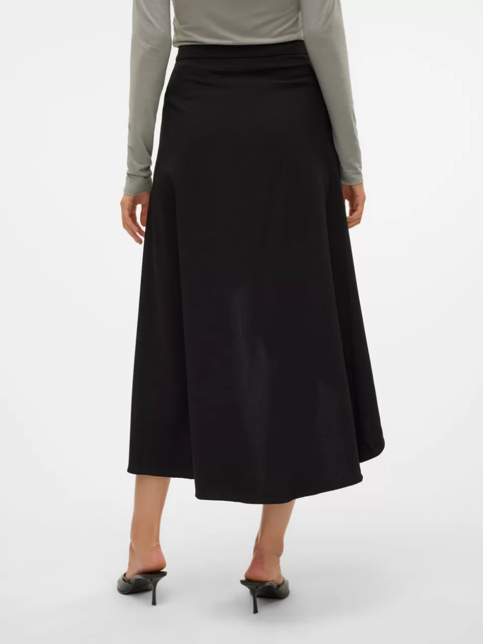 Kjolar^VERO MODA VMINA Hög Midja Lång Kjol Black