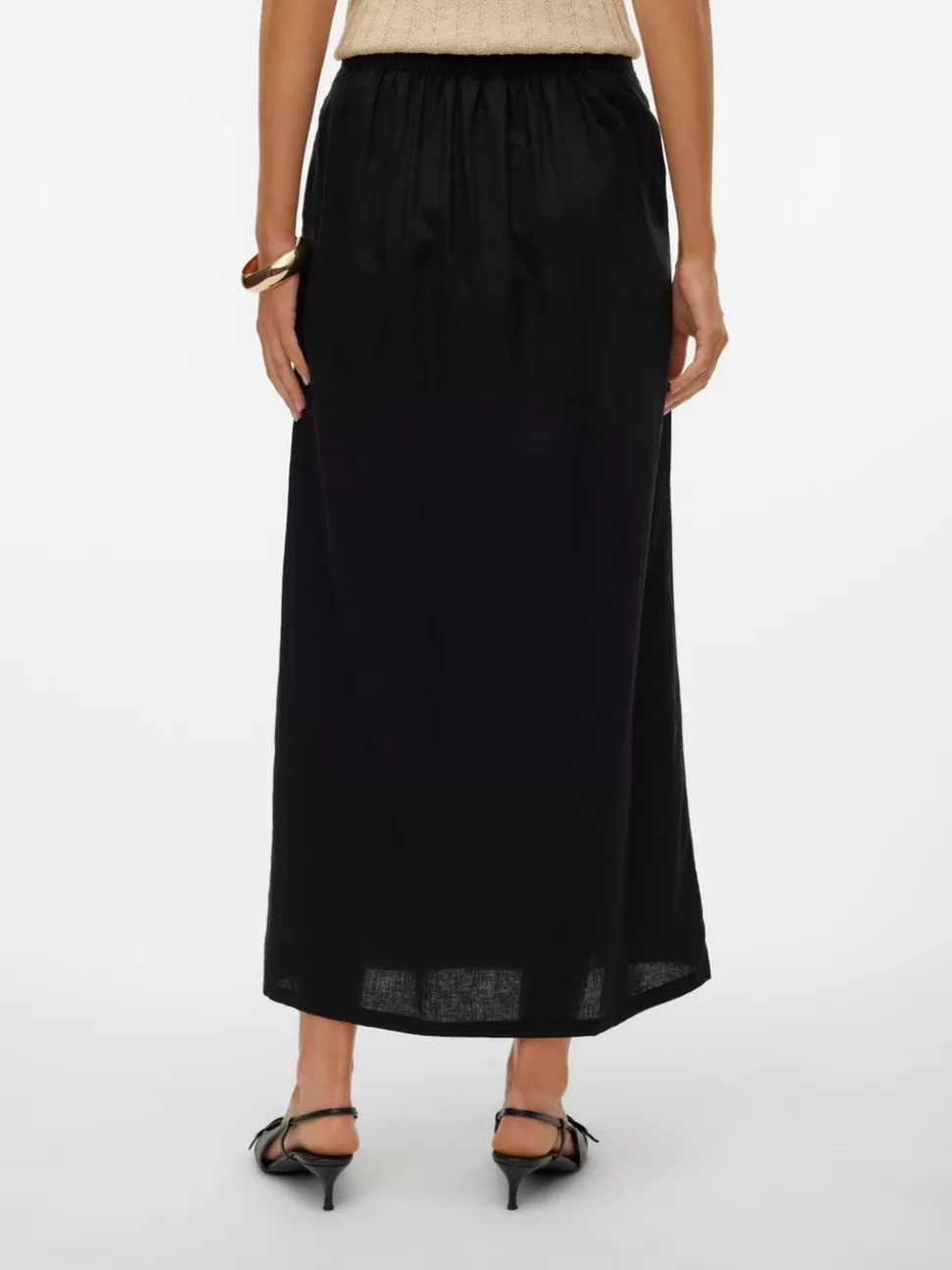 Kjolar^VERO MODA VMINAYAH Hög Midja Lång Kjol Black