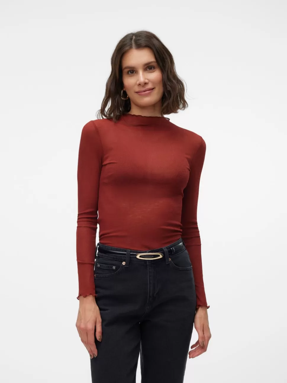 Toppar^VERO MODA VMINES T-shirt Fired Brick