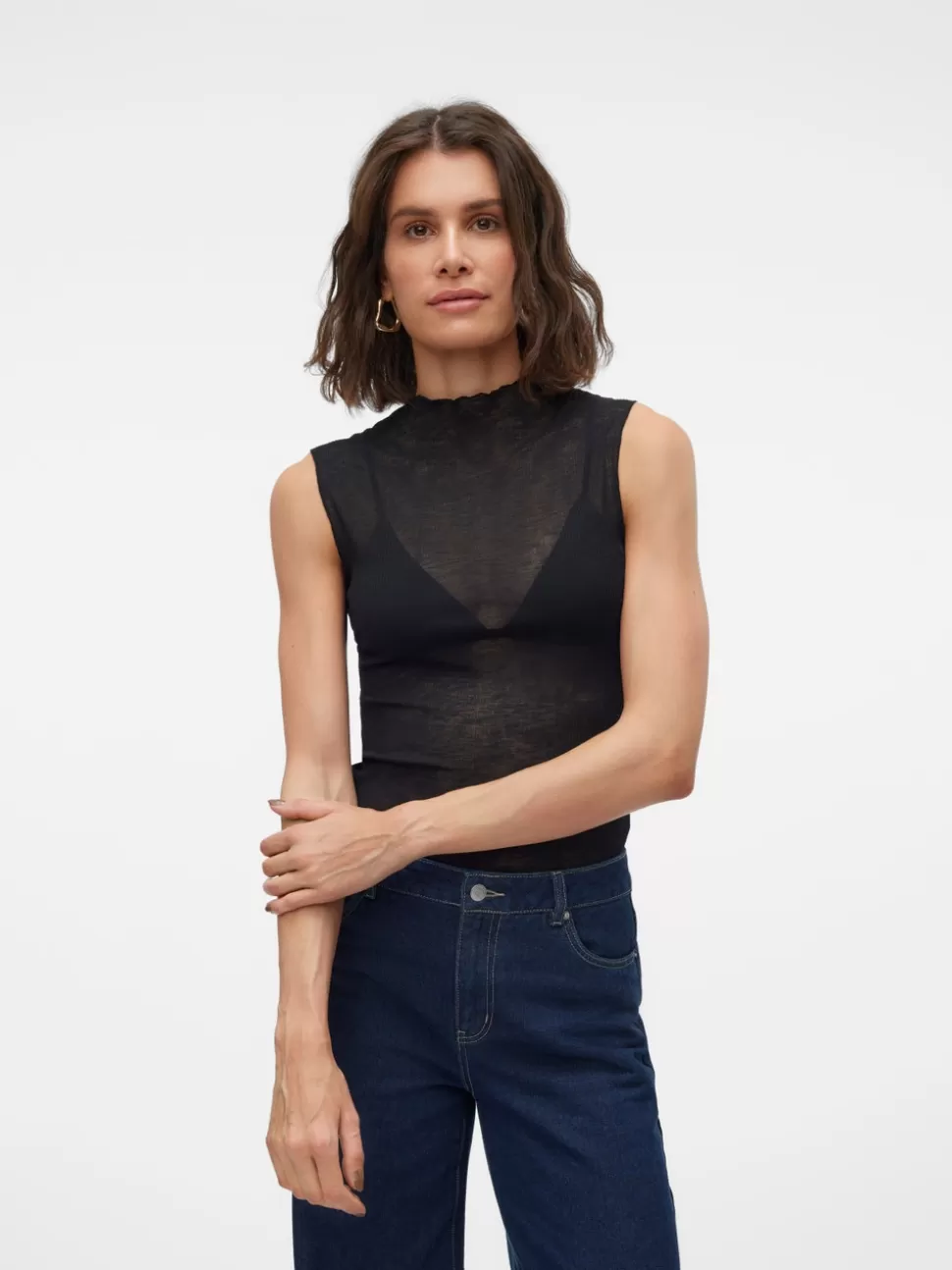 Toppar^VERO MODA VMINES T-shirt Black