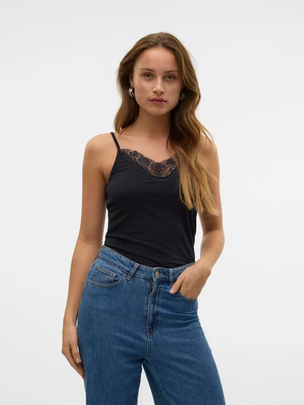 Toppar^VERO MODA VMINGE Linne Black