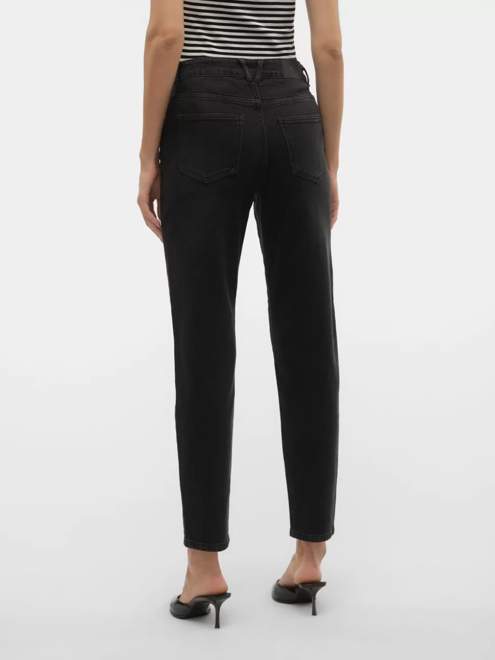 Jeans^VERO MODA VMISA Hög Midja Mom Fit Jeans Black Denim