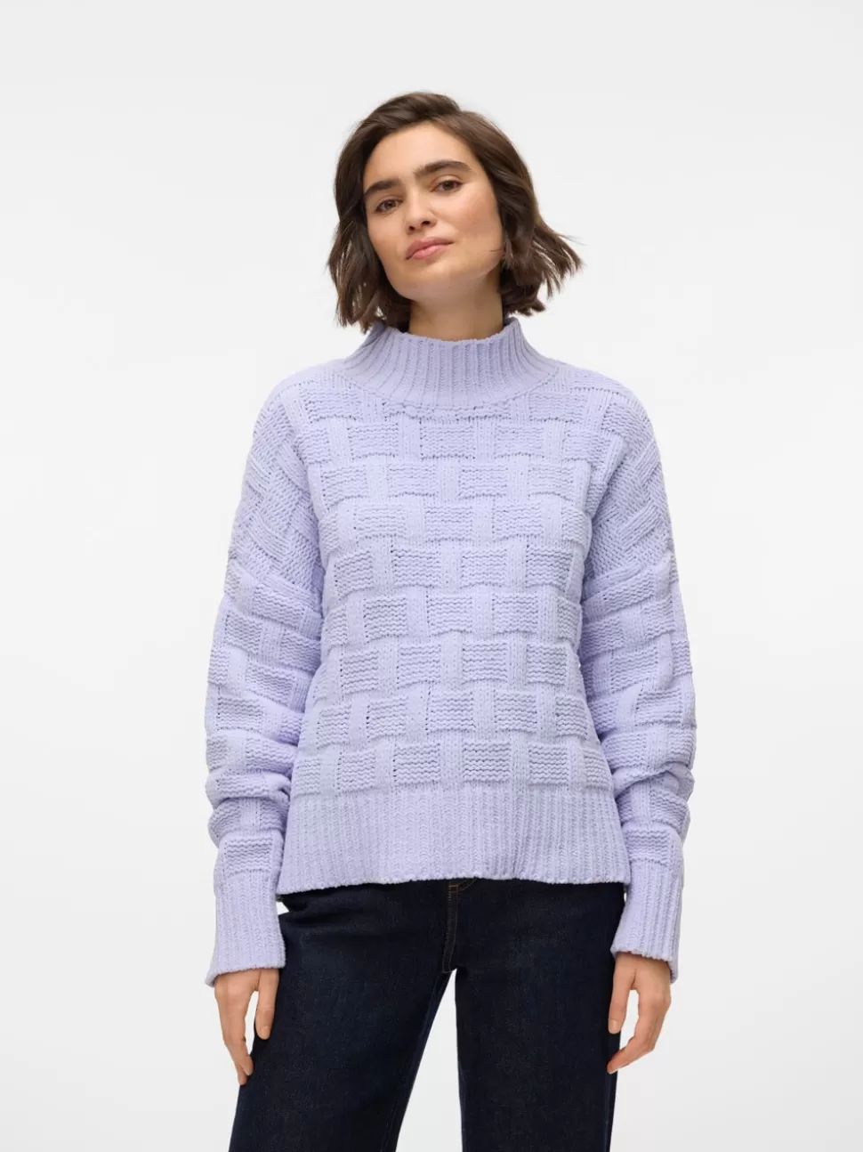 Stickat^VERO MODA VMISA Pullover Cosmic Sky